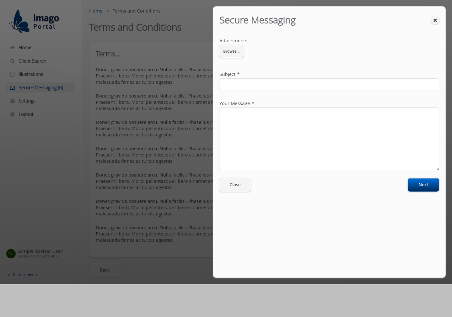 Common > 09 Secure Messaging Dialog